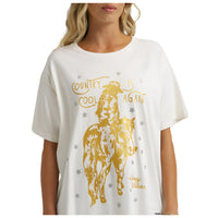 Wrangler x Lainey Wilson Country Cool Oversized Tee in White