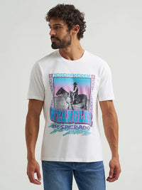 Wrangler Men's S/S Reissue 90's Desperado Graphic Tee in Bright White