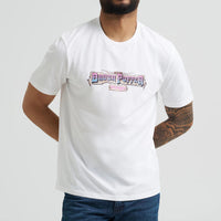 Wrangler Men's S/S Reissue Brushpopper Graphic Tee in Bright White