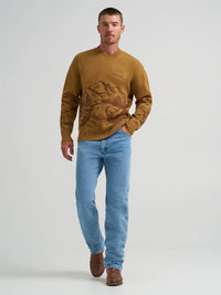 Wrangler x Coors Men's L/S Sweater in Dijon