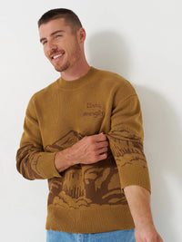 Wrangler x Coors Men's L/S Sweater in Dijon