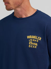 Wrangler x Coors Men's Logo T-Shirt in Navy