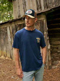 Wrangler x Coors Men's Logo T-Shirt in Navy