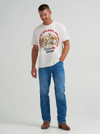 Wrangler x Coors Men's "Served Everywhere" Graphic Tee in Marshmallow