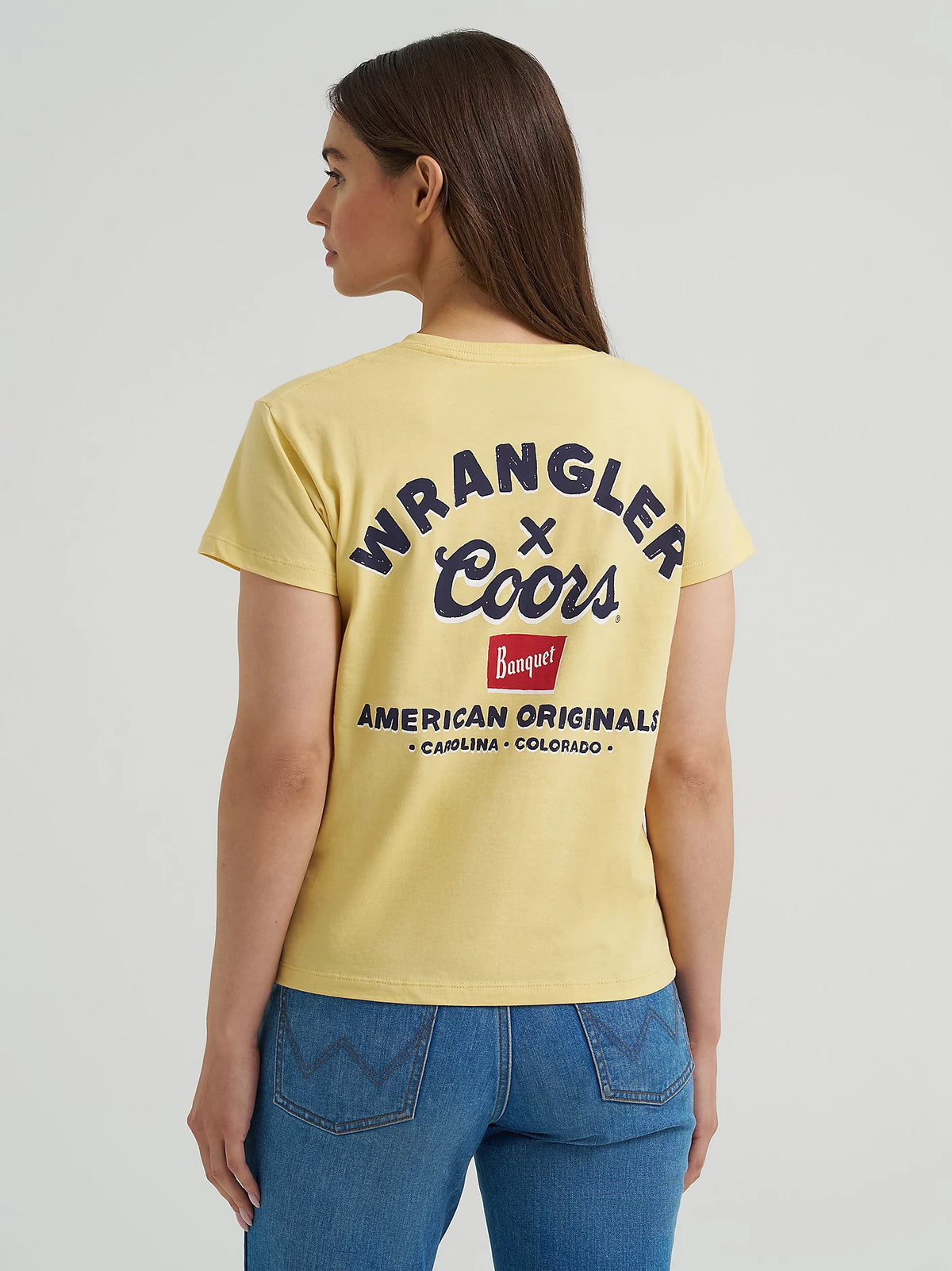 Wrangler x Coors Women's Colorado Tee in Buff Yellow