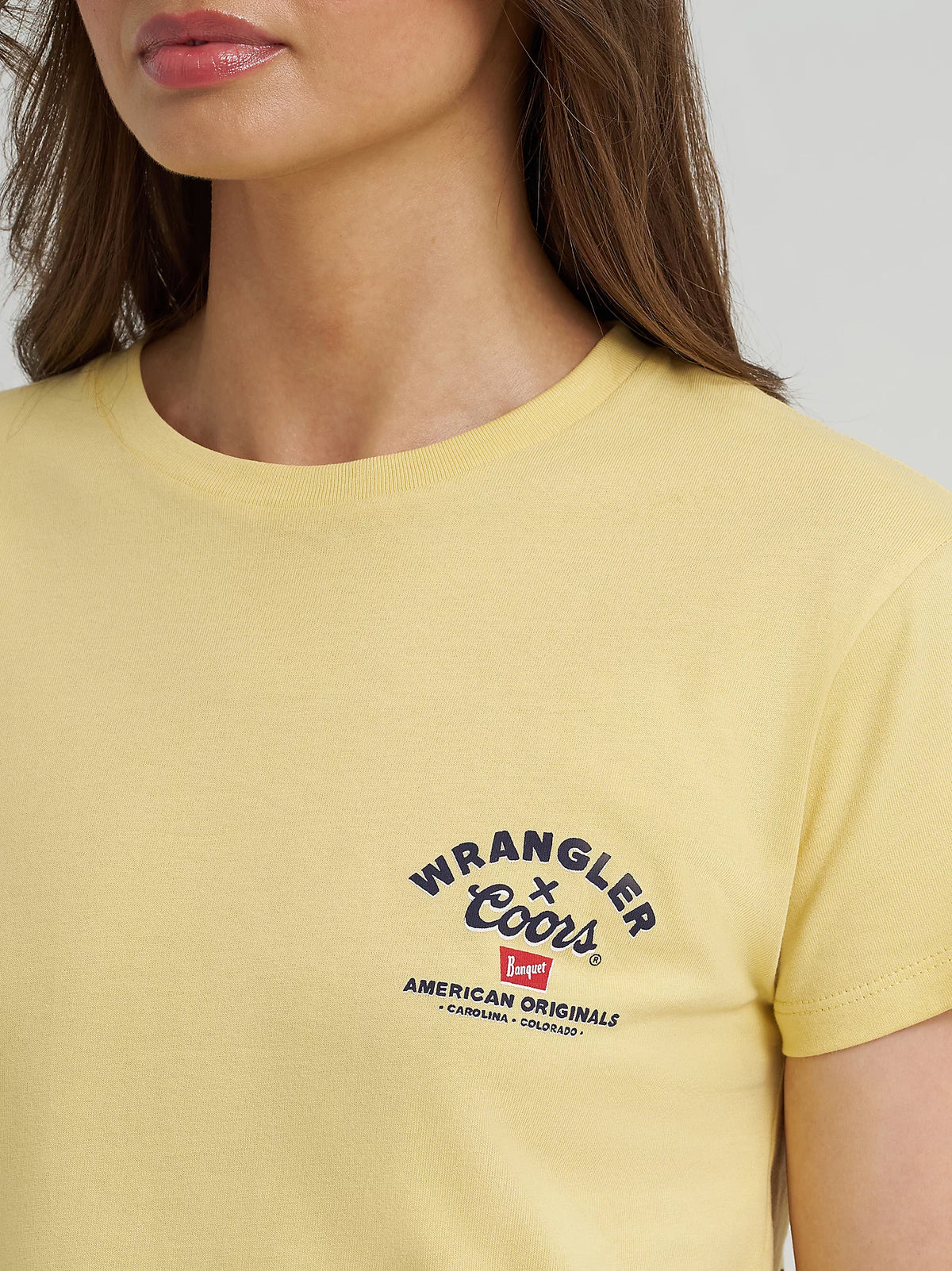 Wrangler x Coors Women's Colorado Tee in Buff Yellow