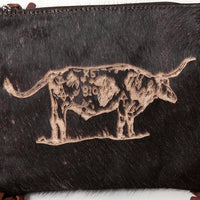 American Darling Hair on Hide Longhorn Fringe Crossbody Bag