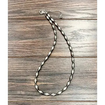 24" Handmade Elongated Navajo Inspired Bead Necklace