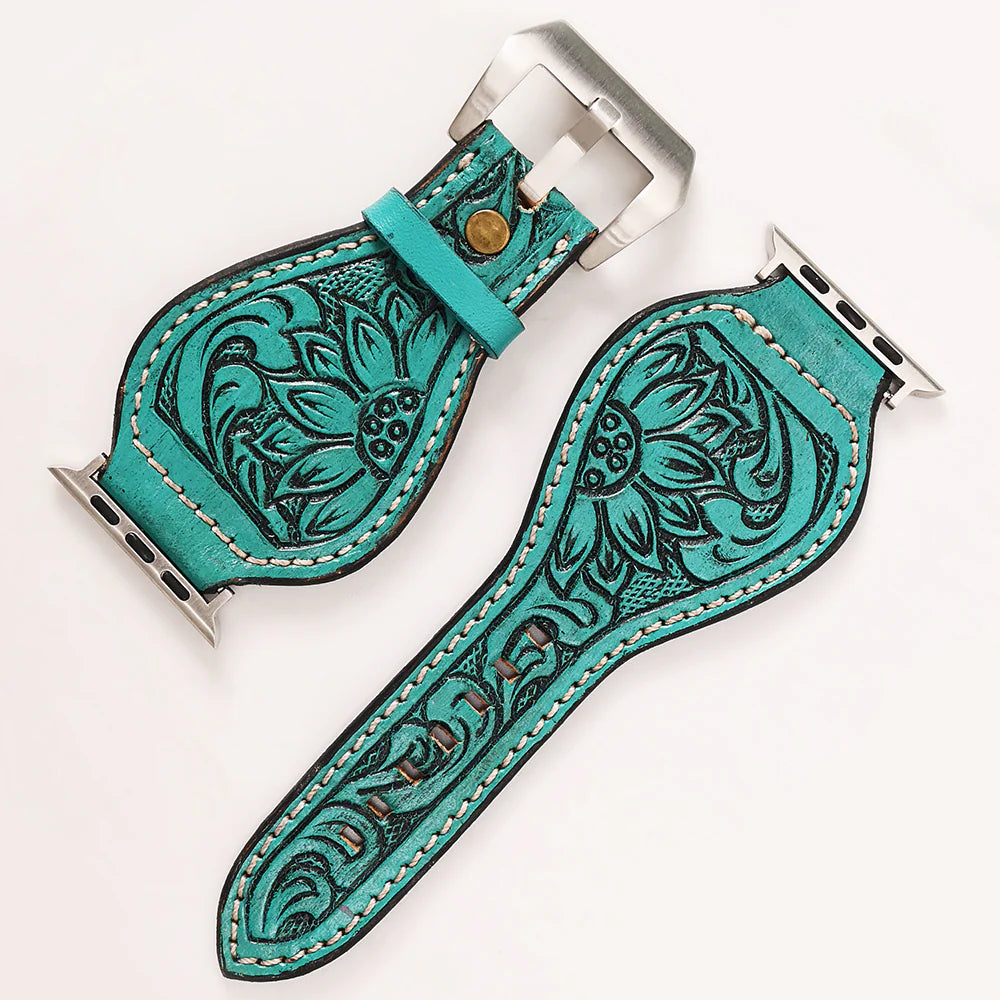 American Darling Turquoise Floral Sunflower Tooled Tapered  display picture 1