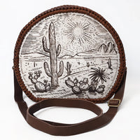 American Darling Structured Desert Hair On Hide Canteen Crossbody Bag