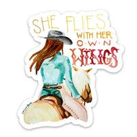 Cowgirl Stickers by Tirzah Lane Art
