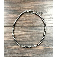 15" Handmade Elongated Navajo Inspired Beaded Necklace