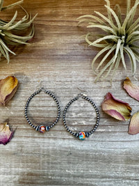 2" Mohave Earrings with Navajo Pearls