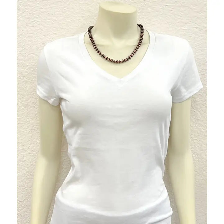 20" Handmade Copper Rondelle Navajo Inspired Bead Necklace