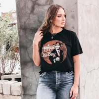 Women's Shoulda Been A Cowboy Graphic Tee in Black