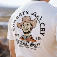 Sendero Provisions Co. Men's "Cowboys Don't Cry" Graphic T-Shirt in Vintage White