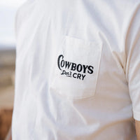 Sendero Provisions Co. Men's "Cowboys Don't Cry" Graphic T-Shirt in Vintage White