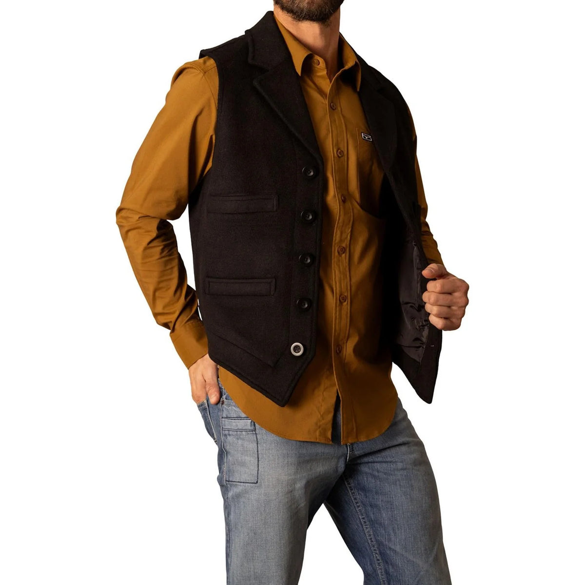 Kimes Ranch Men's Kraken Vest in Black