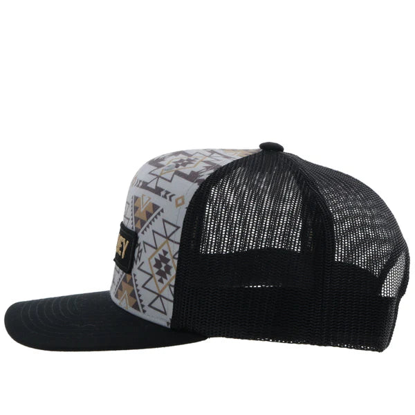 Hooey Lock Up Trucker Cap in Grey/Black