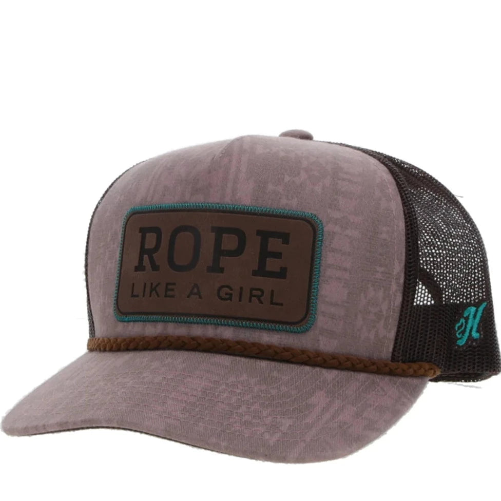 Hooey Women's Pink Aztec Rope Like A Girl Trucker Cap