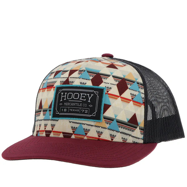 Hooey Horizon Trucker Hat in Cream & Charcoal