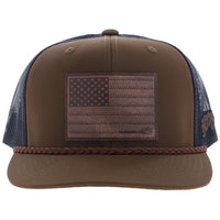Hooey "Liberty Roper" Rope Trucker Hat in Brown & Black