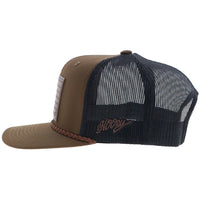 Hooey "Liberty Roper" Rope Trucker Hat in Brown & Black