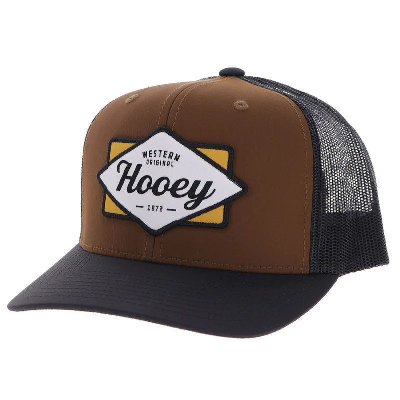 Hooey "Diamond" Logo Patch Hat in Brown