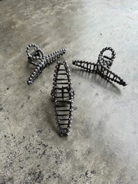Silver Pearl Inspired Western Claw Clip