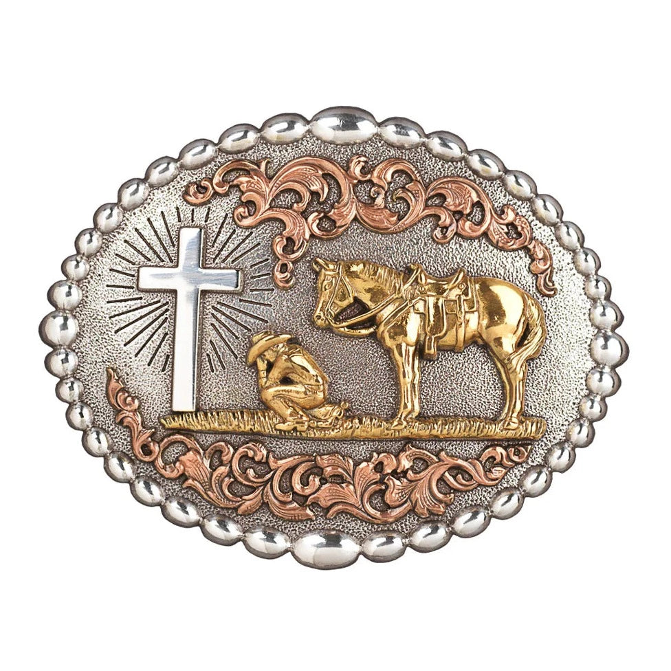 Nocona Kneeling Cowboy Belt Buckle