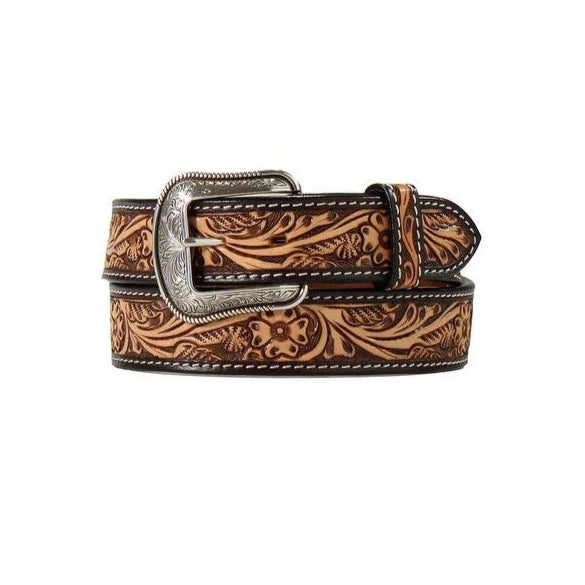 3D Belt Co. Men's Calf Hair Cutout Leather Belt