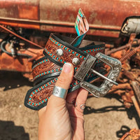 The Darlene Hand Tooled Leather Belt
