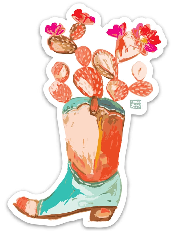 Cowgirl Stickers by Tirzah Lane Art