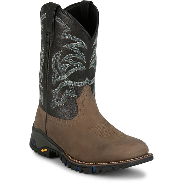 Tony Lama Men's Waterproof Roustabout Cowhide Work Boot in Grey