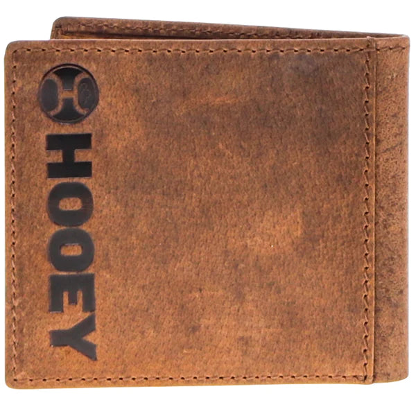 Hooey "Ranger" Embroidered Tan Leather Bi-Fold Wallet