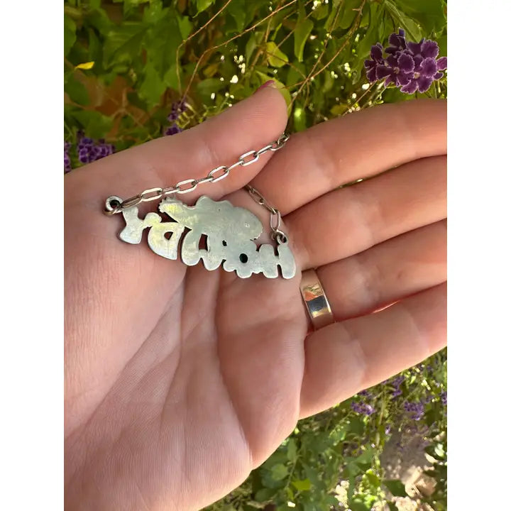 14" Howdy Sterling Siliver and Turquoise Necklace