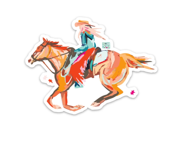 Cowgirl Stickers by Tirzah Lane Art
