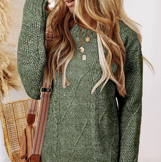 slim fit dress slacks All I Need Sweater Dress Large / Hunter Green main image 1