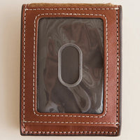 Ariat Men's Calf Hair & Floral Embossed Leather Money Clip Wallet