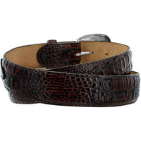 Tony Lama Chocolate Caiman Classic Dress Belt