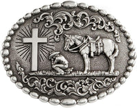 Nocona Cowboy Prayer Belt Buckle