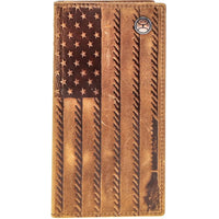 Hooey "Liberty Roper" Embossed Flag Leather Rodeo Wallet