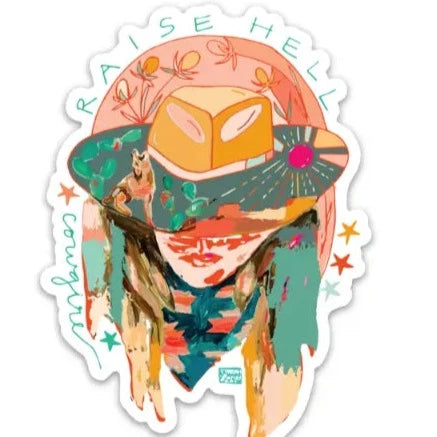 Cowgirl Stickers by Tirzah Lane Art