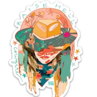 Cowgirl Stickers by Tirzah Lane Art