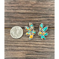 1 1/4" Western Marquise Stone Stud Earring