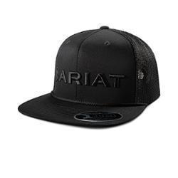 Ariat Men's FlexFit 3D Embroidered Logo Trucker Cap in Black