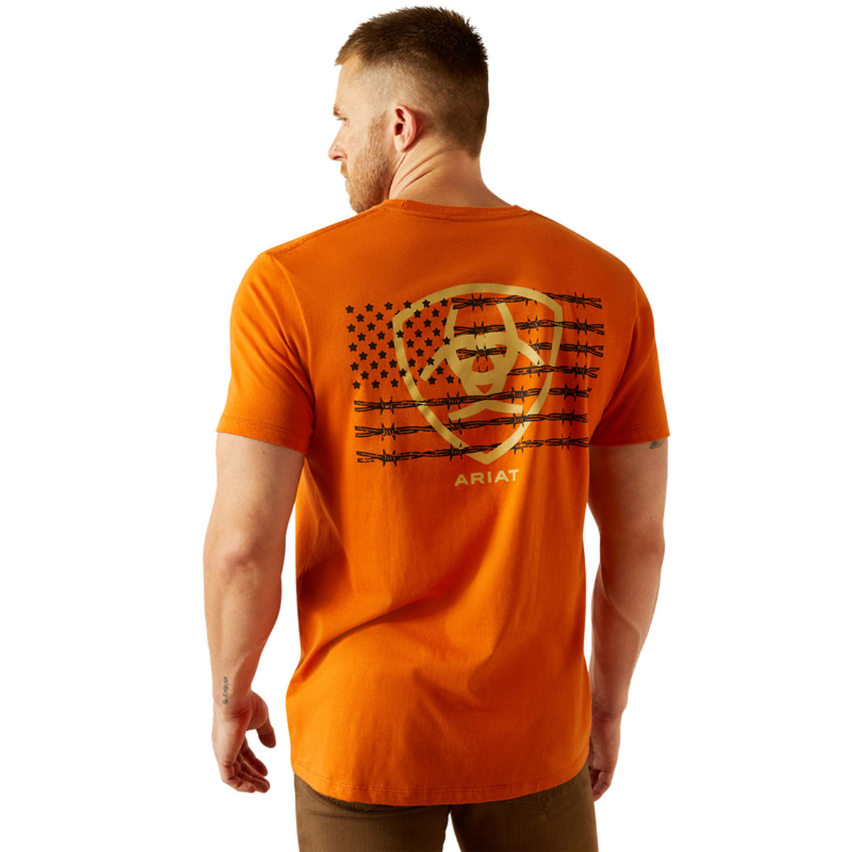 Ariat Men's Barb Shield T-Shirt in Rust
