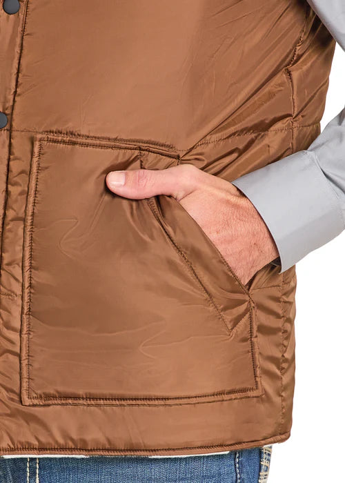 Rock & Roll Denim Men's Aztec Reversible Vest in Grey