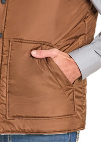 Rock & Roll Denim Men's Aztec Reversible Vest in Grey