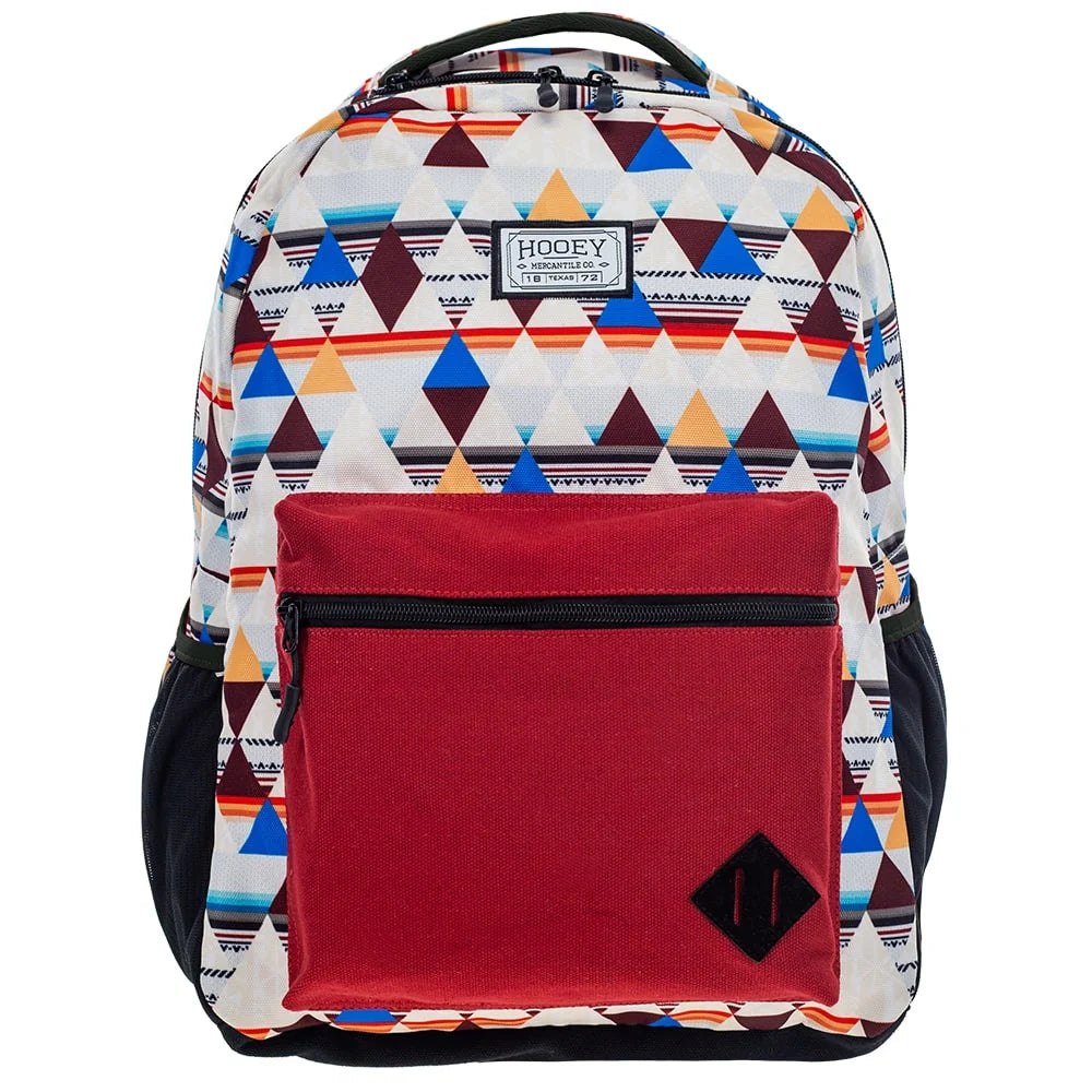 Hooey "Recess" Cream and Burgundy Aztec Backpack